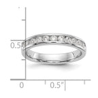 14k White Gold True Origin Lab Grown SI/VS Near Colorless 1/2 carat Round Diamond Men's Complete Channel Band