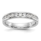 14k White Gold True Origin Lab Grown SI/VS Near Colorless 1/2 carat Round Diamond Men's Complete Channel Band