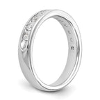 14K White Gold 11-Stone 3/4 carat Round Diamond Complete Channel Band