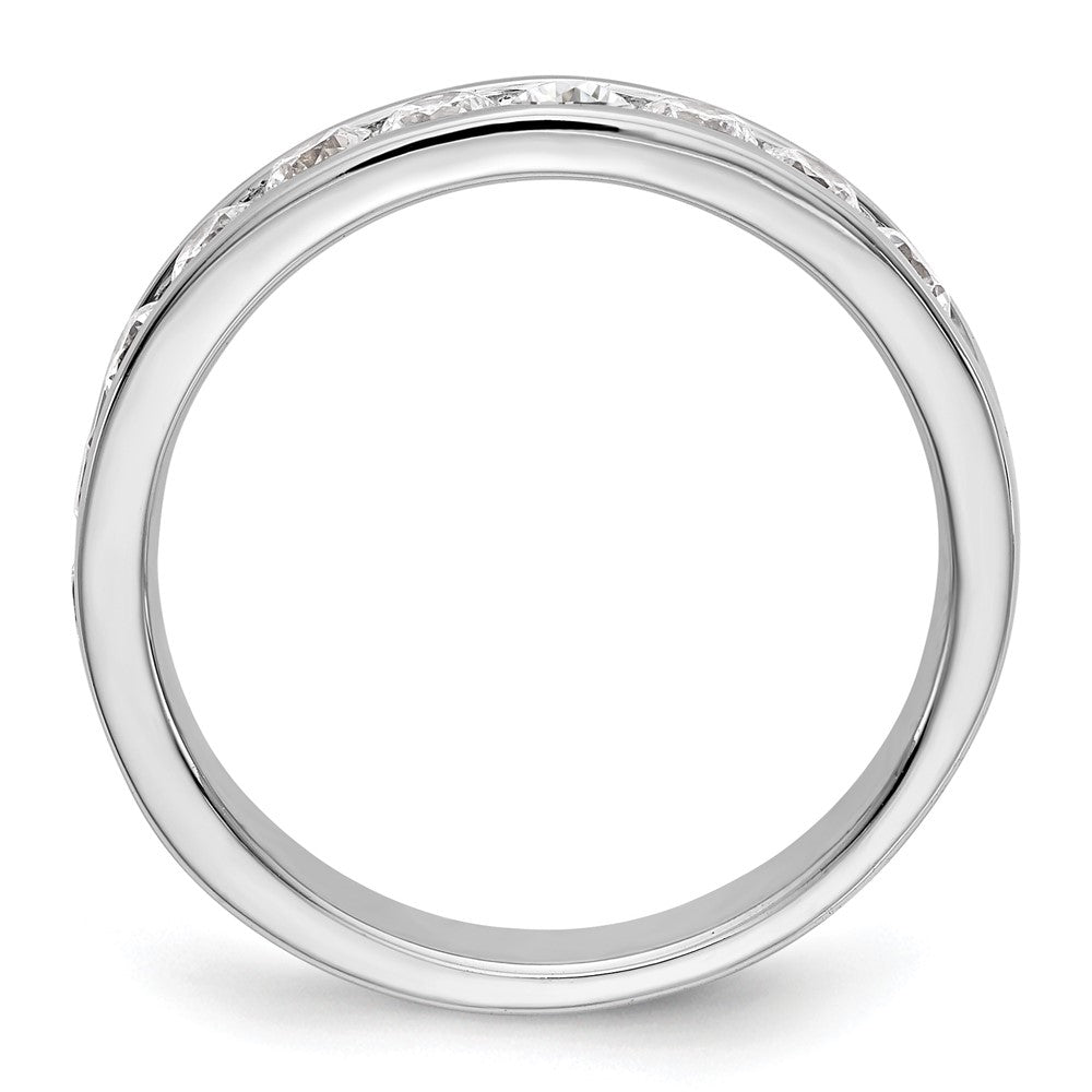 14K White Gold 11-Stone 1 carat Round Diamond Complete Channel Band