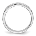 14k White Gold True Origin Lab Grown SI/VS Near Colorless 1 carat Round Diamond Men's Complete Channel Band