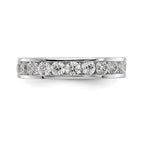 14k White Gold True Origin Lab Grown SI/VS Near Colorless 1 carat Round Diamond Men's Complete Channel Band