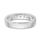 14k White Gold True Origin Lab Grown SI/VS Near Colorless 1 carat Round Diamond Men's Complete Channel Band