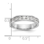 14K White Gold 11-Stone 1 carat Round Diamond Complete Channel Band