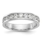 14k White Gold True Origin Lab Grown SI/VS Near Colorless 1 carat Round Diamond Men's Complete Channel Band