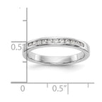 14K White Gold 11-Stone 1/5 carat Round Diamond Complete Channel Band