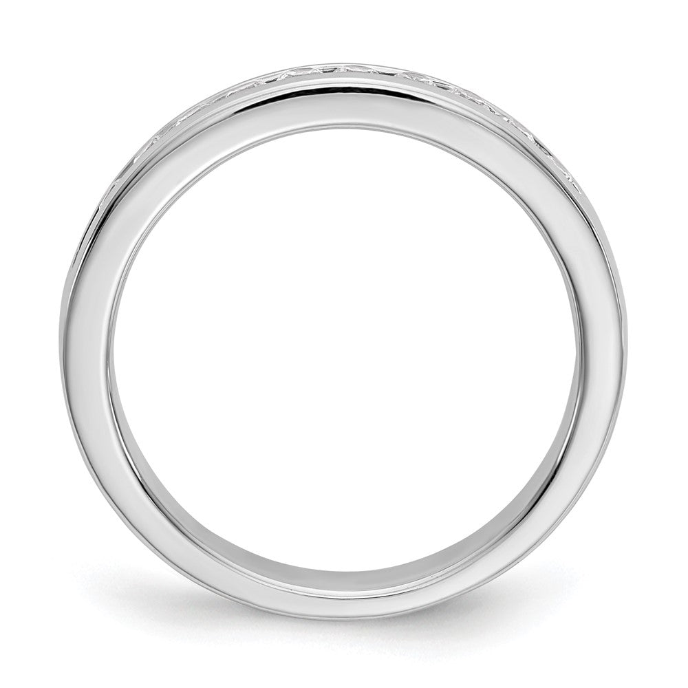 Platinum 11-Stone 1/3 carat Round Diamond Complete Channel Band