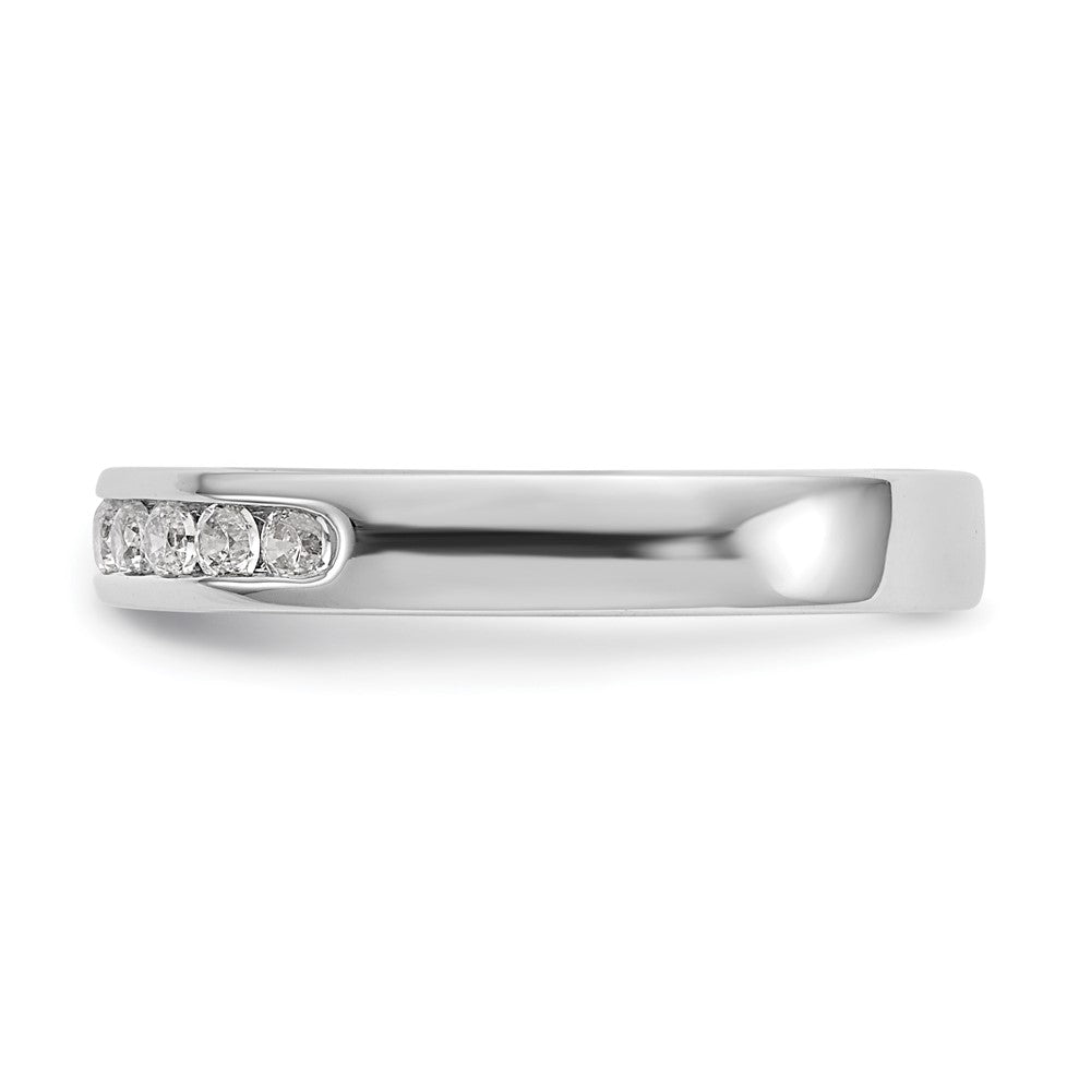 Platinum 11-Stone 1/3 carat Round Diamond Complete Channel Band