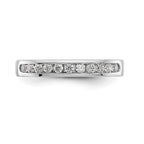 Platinum 11-Stone 1/3 carat Round Diamond Complete Channel Band