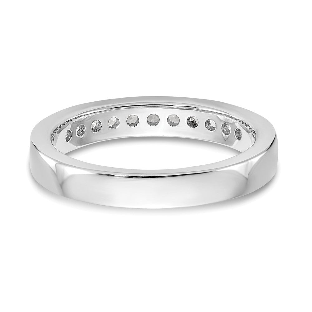 Platinum 11-Stone 1/3 carat Round Diamond Complete Channel Band