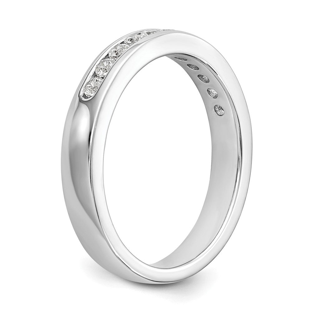Platinum 11-Stone 1/3 carat Round Diamond Complete Channel Band