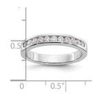 Platinum 11-Stone 1/3 carat Round Diamond Complete Channel Band