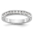 Platinum 11-Stone Diamond Channel Band VS quality
