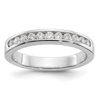 Platinum 11-Stone Diamond Channel Band VS quality