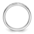 14K White Gold 11-Stone 1/2 carat Round Diamond Complete Channel Band