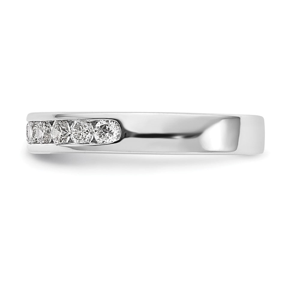 Platinum 11-Stone 1/2 carat Round Diamond Complete Channel Band