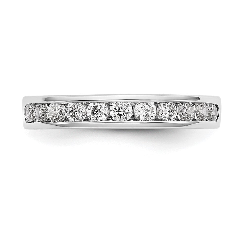 Platinum 11-Stone 1/2 carat Round Diamond Complete Channel Band