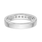 Platinum 11-Stone 1/2 carat Round Diamond Complete Channel Band