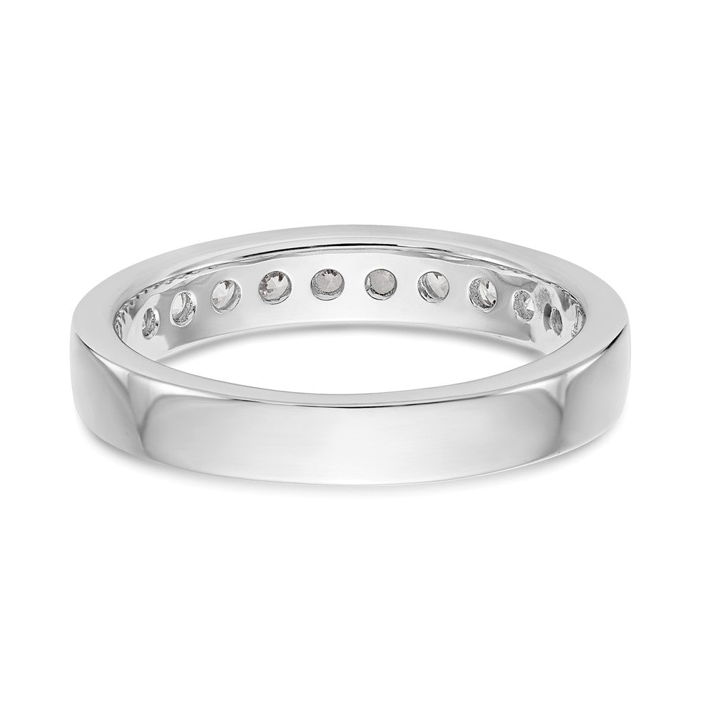 Platinum 11-Stone 1/2 carat Round Diamond Complete Channel Band