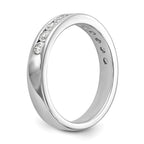 Platinum 11-Stone 1/2 carat Round Diamond Complete Channel Band