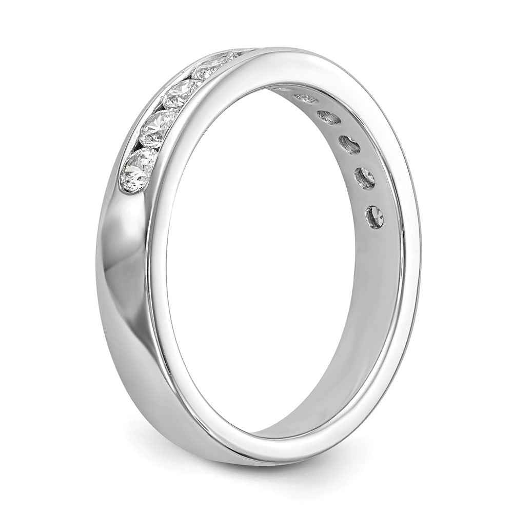 Platinum 11-Stone 1/2 carat Round Diamond Complete Channel Band