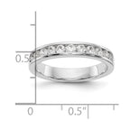 14K White Gold 11-Stone 1/2 carat Round Diamond Complete Channel Band
