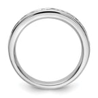 14K White Gold 11-Stone 3/4 carat Round Diamond Complete Channel Band