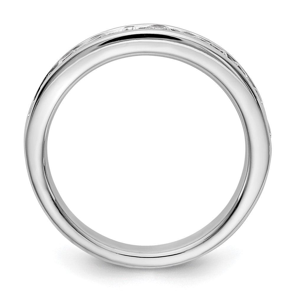 Platinum 11-Stone 3/4 carat Round Diamond Complete Channel Band