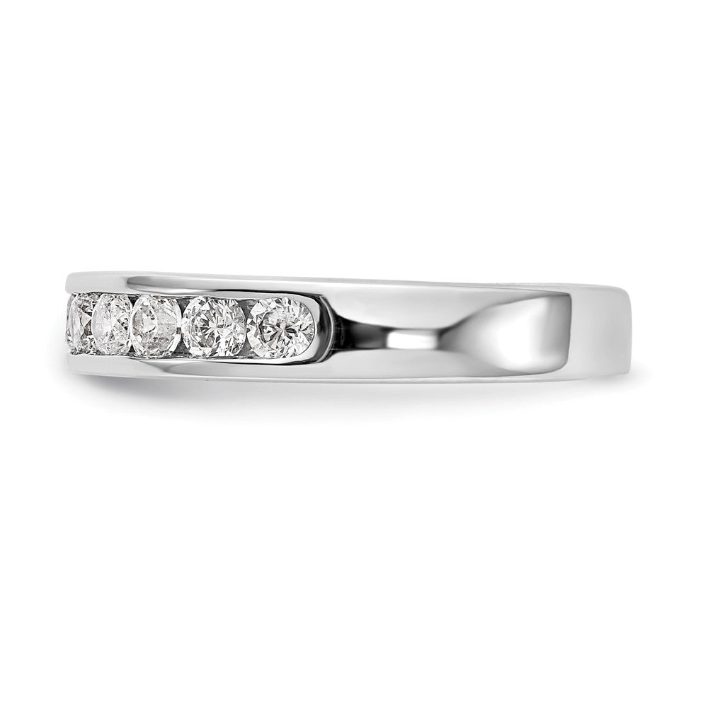 Platinum 11-Stone 1/5 carat Round Diamond Complete Channel Band