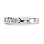 Platinum 11-Stone 3/4 carat Round Diamond Complete Channel Band
