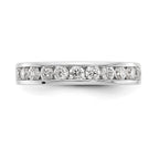 Platinum 11-Stone 3/4 carat Round Diamond Complete Channel Band
