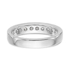 14K White Gold 11-Stone 3/4 carat Round Diamond Complete Channel Band
