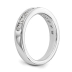 Platinum 11-Stone 3/4 carat Round Diamond Complete Channel Band