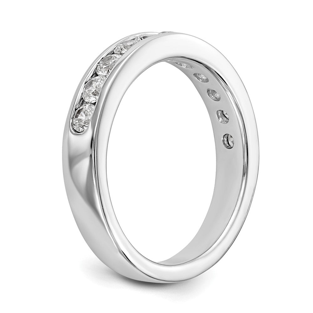 Platinum 11-Stone 3/4 carat Round Diamond Complete Channel Band