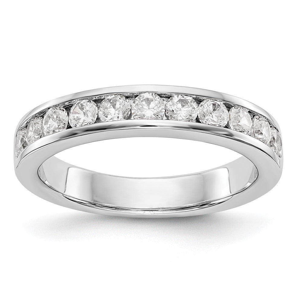 Platinum 11-Stone 1/5 carat Round Diamond Complete Channel Band