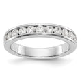 Platinum 11-Stone 1/5 carat Round Diamond Complete Channel Band