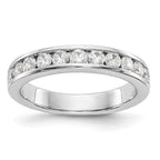 Platinum 11-Stone 1/5 carat Round Diamond Complete Channel Band