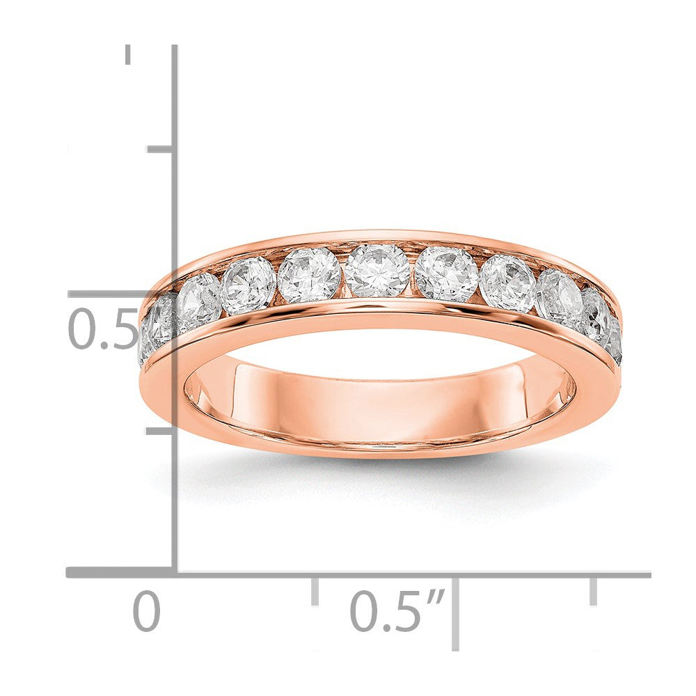 14KR 11-Stone Diamond Channel Band