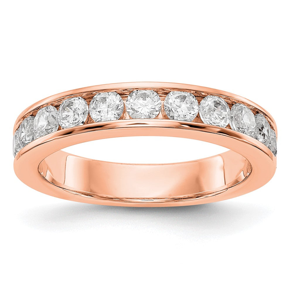 14KR 11-Stone Diamond Channel Band