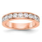 14KR 11-Stone Diamond Channel Band