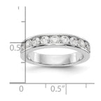 14K White Gold 11-Stone 1 carat Round Diamond Complete Channel Band