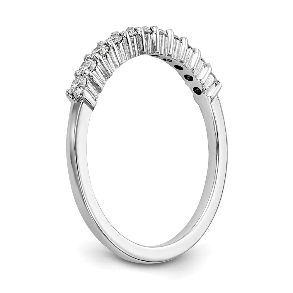Platinum 11-Stone 1/5 carat Round Diamond Complete Wedding Band