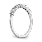 Platinum 11-Stone 1/5 carat Round Diamond Complete Wedding Band