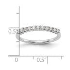 Platinum 11-Stone 1/5 carat Round Diamond Complete Wedding Band