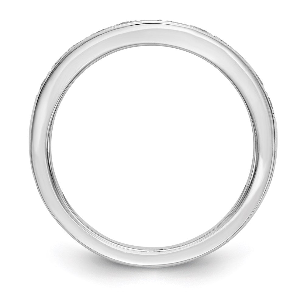 14K White Gold Diamond Channel Band
