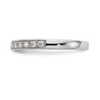 14K White Gold Diamond Channel Band