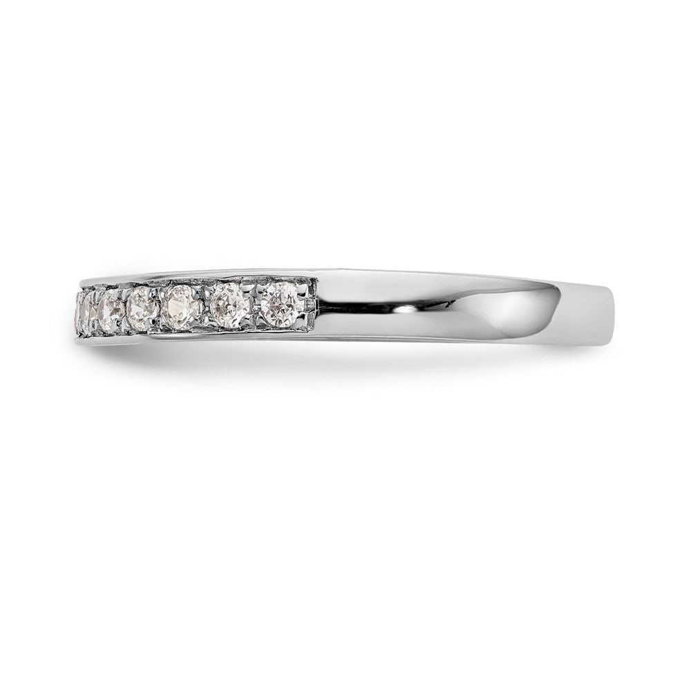 14K White Gold Diamond Channel Band