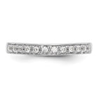 14K White Gold Diamond Channel Band