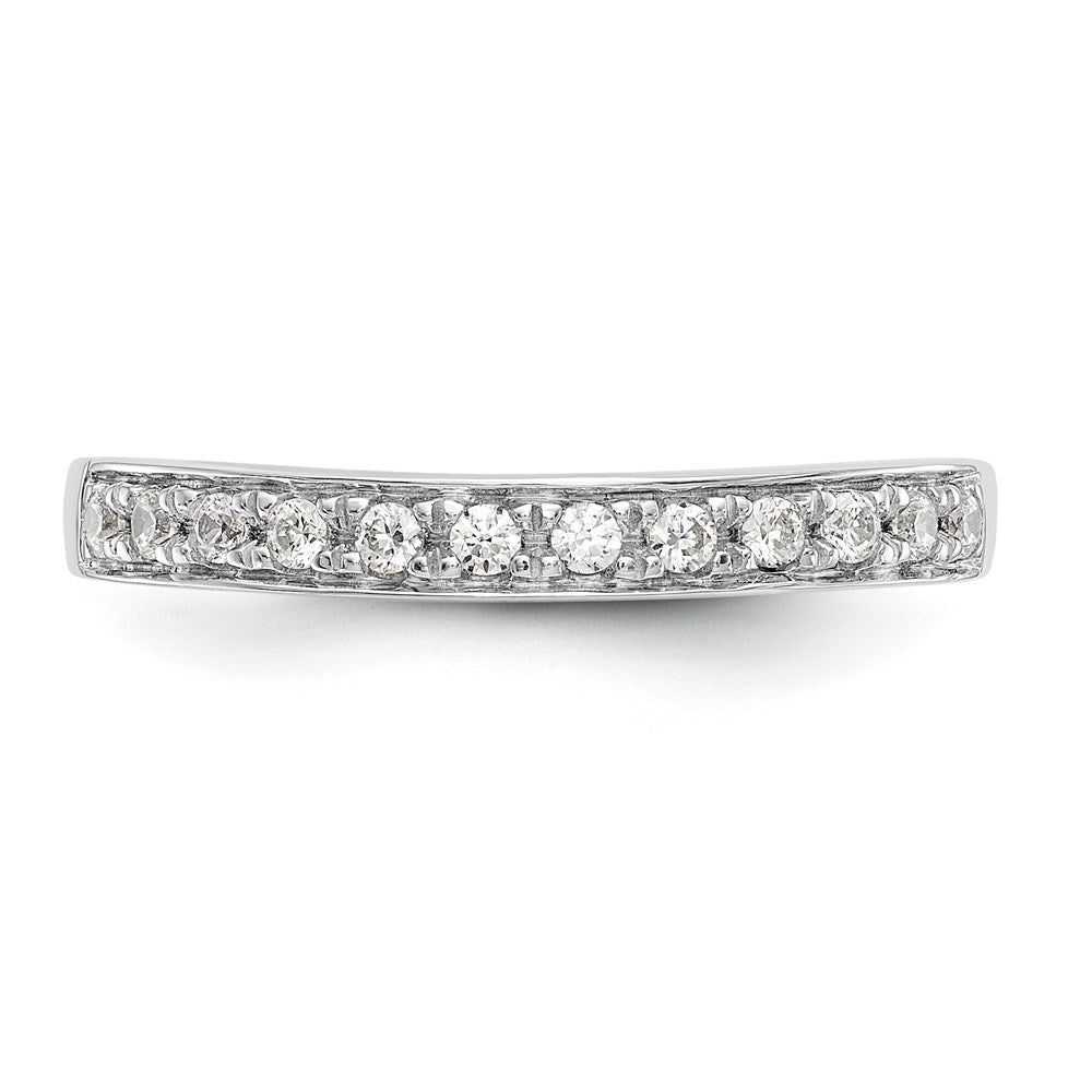 14K White Gold Diamond Channel Band