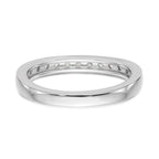 14K White Gold Diamond Channel Band